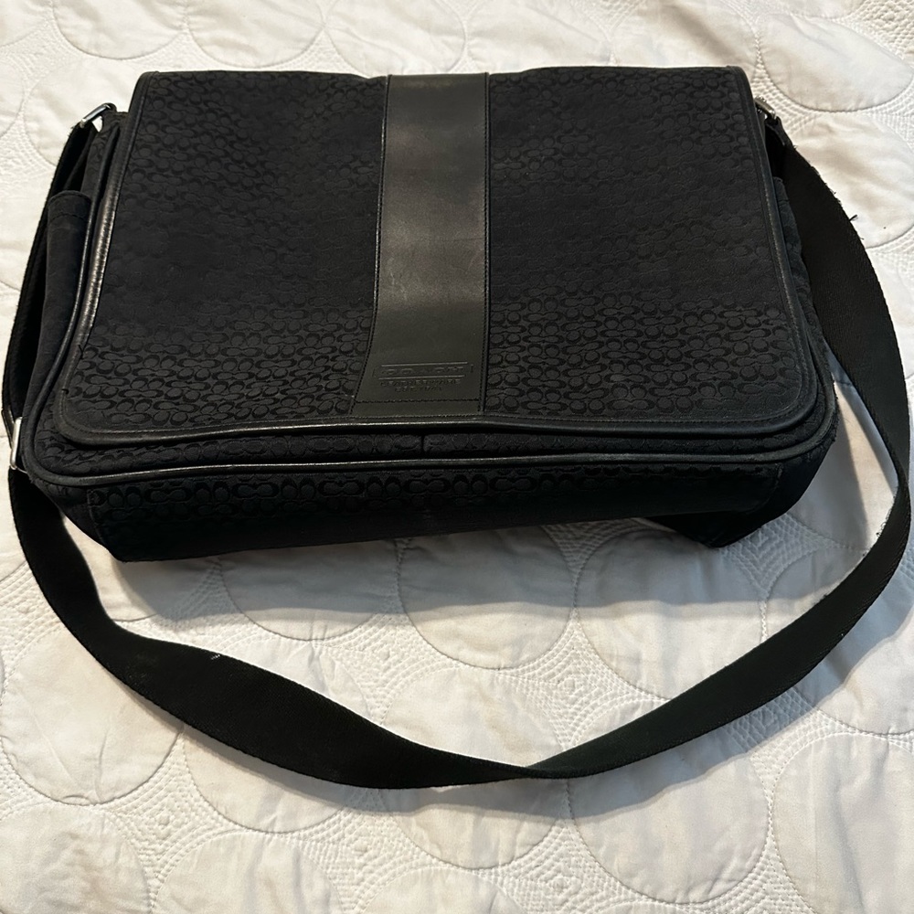 Black Coach Messenger bag